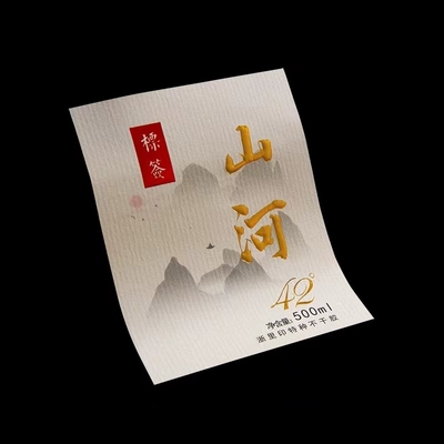 Halloween Natal Botol Anggur Stiker Mewah Foil Emas Embossing Label ISO14001