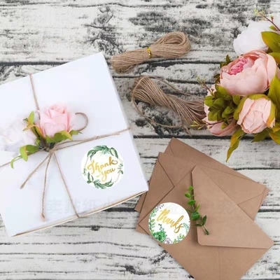 Tahan Air Cetak Vinyl Label Sticker Printing Sealing PVC Etiquetas Paper Terima Kasih