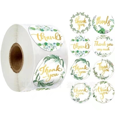 Dipesan lebih dahulu Lingkaran Label Stiker Kemasan Kustom Die Cut Vinyl Stiker Printing Bronzing