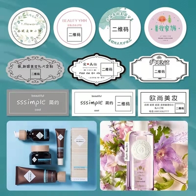 Stiker Label Rias Lipstik Dapat Dicetak Stiker Vinyl Permanen Kemasan Botol Kaca