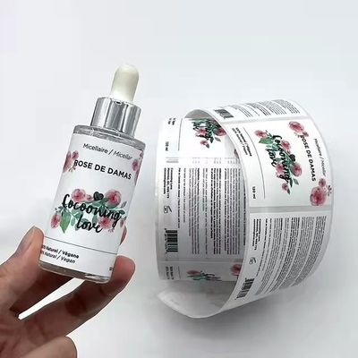 Perawatan Pribadi Label Kosmetik Pencetakan Botol Pembersih Stiker Perekat Luar Ruangan