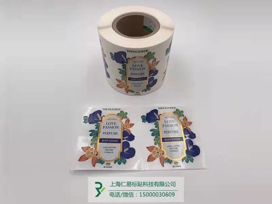 Pencetakan Label Kosmetik Termal Stiker Pernikahan Produk Kimia Harian Untuk Pembersih Tangan