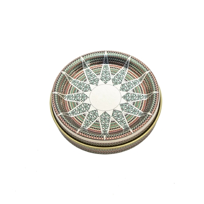 Kemasan Wadah Saffron Kosong Round Pvc Window Cookies Biscuit Metal