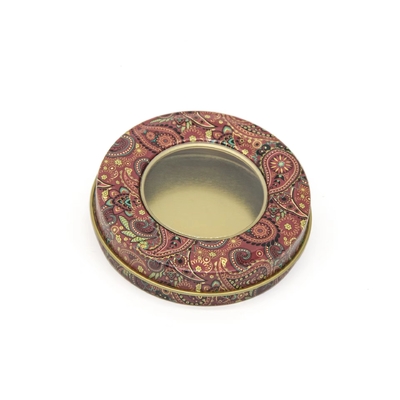 4 Oz 8 Oz Wadah Lilin Timah Logam Bulat 70x20mm