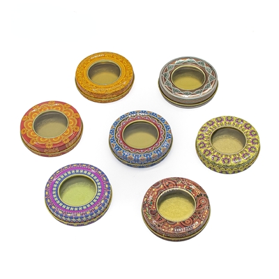 4 Oz 8 Oz Wadah Lilin Timah Logam Bulat 70x20mm