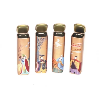 Kemasan Teh Persegi Kotak Timah Sekrup Bulat Dalam Warna-warni 1 Oz 2oz 4oz 6oz 8OZ