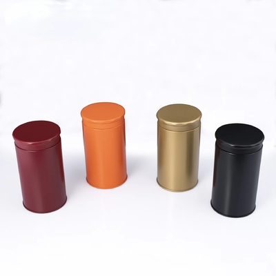 Putih Saffron Tin Box Cylinder Jar Bagus Bisa 180 Gram Round Metal Tinplate Dicetak