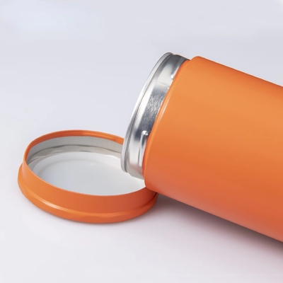 Putih Saffron Tin Box Cylinder Jar Bagus Bisa 180 Gram Round Metal Tinplate Dicetak