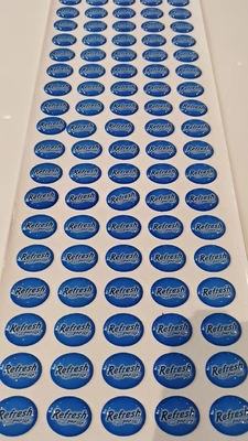 Label Epoxy Domed Stiker Mencetak Logo Kristal Kustom 3D Tahan Air