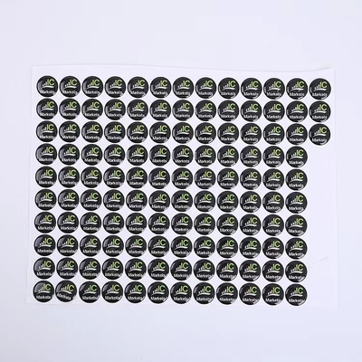 Produsen Label Epoxy Perekat PET Die Cut Stiker Kubah