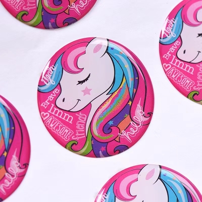 25mm Lingkaran Epoxy Dome Sticker Pemasok 3d PE PP PVC PET Waterproof