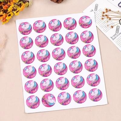 25mm Lingkaran Epoxy Dome Sticker Pemasok 3d PE PP PVC PET Waterproof