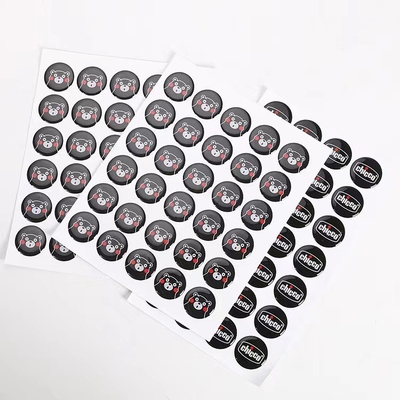 3d Resin Dome Sticker Dengan Label Epoxy Dome Vinyl Clear Epoxy Dots