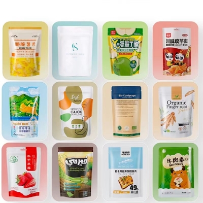 Stand Up Holographic Resealable Pouch Holographic Ziplock Bags Aluminium Foil 3 Side Seal
