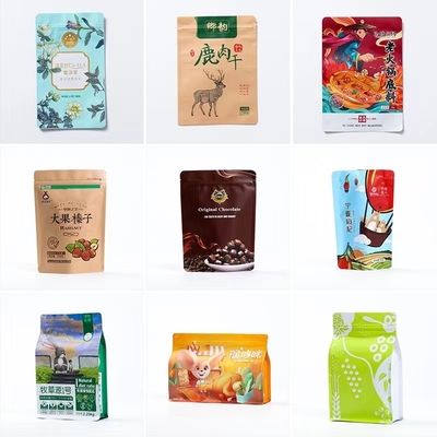 Printed Custom Printed Resealable Plastic Bag Packaging Zip Lock Clear Front Jewelry