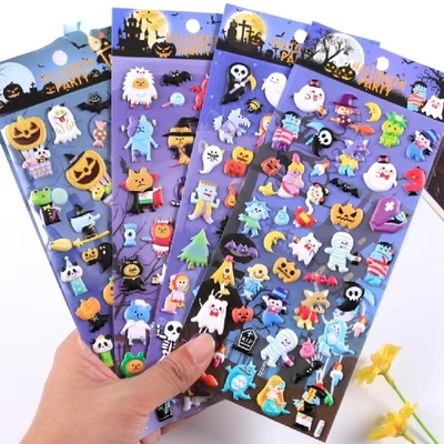 Hologram Glossy Die Cut Stiker Lembar Transparan Lucu Anak-anak Kehamilan Bayi Kertas Dekoratif