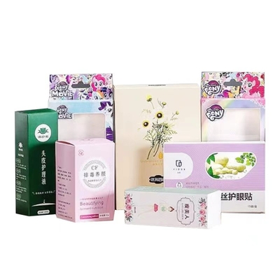 Fancy Birthday Kraft Cardboard Gift Box Kemasan Kertas Lipat Putih Tembus