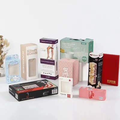 Kraft Printed Corrugated Paper Packaging Box Warna Merah Muda Perhiasan Pengiriman Kotak Mailer