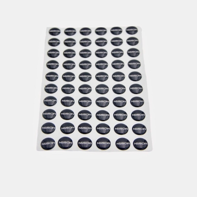 Bulat Epoxy Sticker Printing Vinyl Label Domed Packing Label Clear