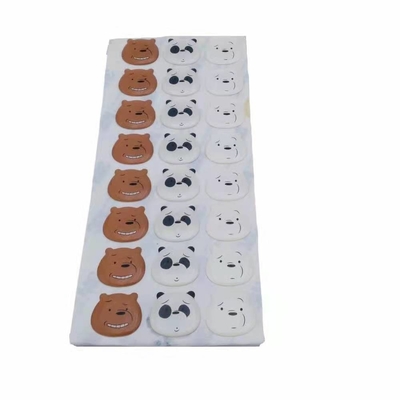 Bulat Epoxy Sticker Printing Vinyl Label Domed Packing Label Clear