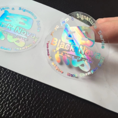 Label Laser Anti Pemalsuan Lapisan Gores Stiker Anti Palsu Holografik