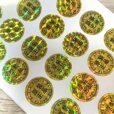 Anti Pemalsuan Tamper Bukti Hologram Stiker Pencetakan Disesuaikan