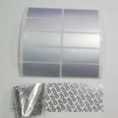 OEM Anti Palsu 3D Hologram Stiker Logam Nikel VOID Keamanan Untuk Perawatan Kulit