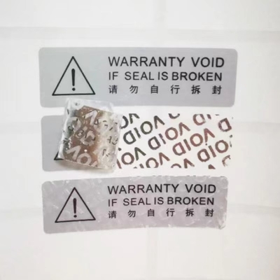 OEM Anti Palsu 3D Hologram Stiker Logam Nikel VOID Keamanan Untuk Perawatan Kulit