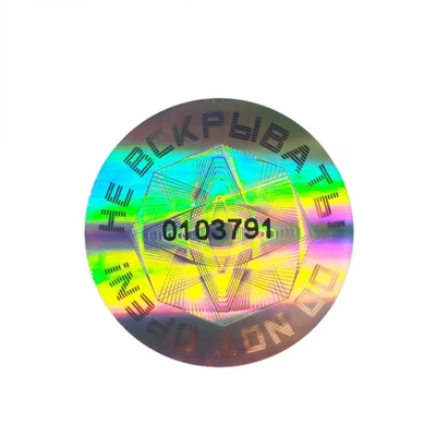 Laser Hologram Anti Pemalsuan Label Perekat Buatan Khusus