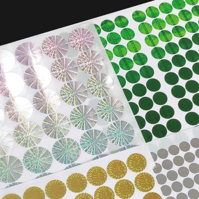 Kustom 3D Segel Void Stiker Hologram Lembar Keamanan Gulung Nomor Seri Scratch Off