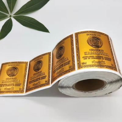 Minuman Botol DT Mudah Dihapus Stiker Label Anggur Kosmetik Mewah Tahan Air