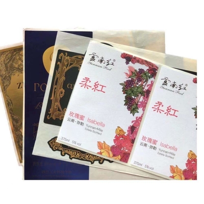 Gulungan Stiker Label Anggur Tahan UV Permanen untuk Kemasan Produk Anda